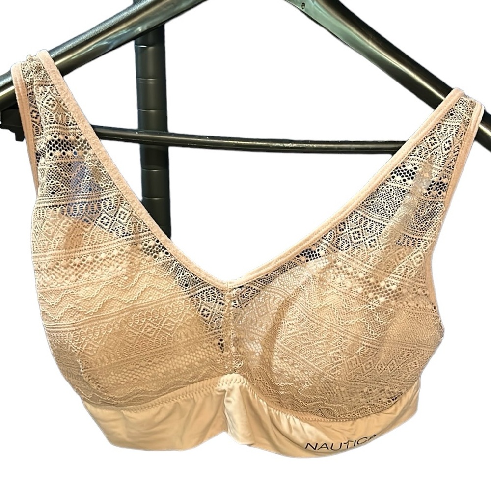 Nautica Intimates‎ women’s bra flesh tone lace 2X